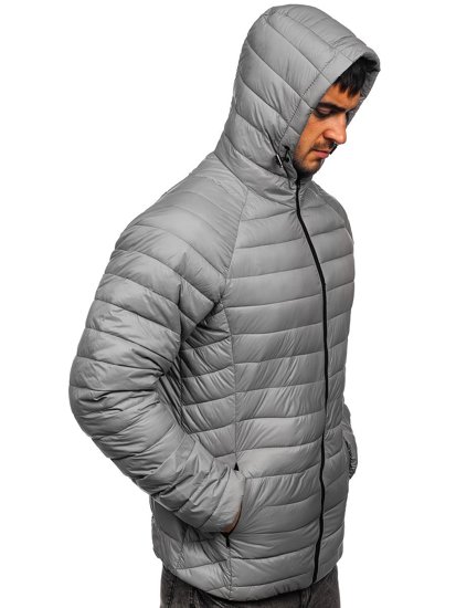 Chaqueta acolchada de entretiempo para hombre gris Bolf 13021