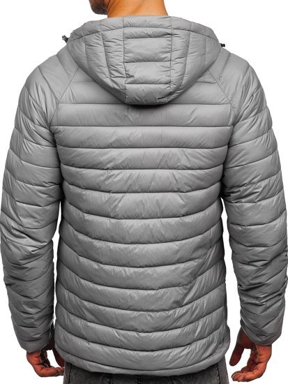 Chaqueta acolchada de entretiempo para hombre gris Bolf 13021