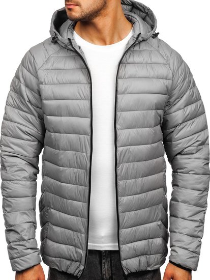 Chaqueta acolchada de entretiempo para hombre gris Bolf 13021