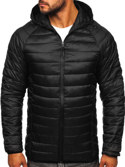 Chaqueta acolchada de entretiempo para hombre negro Bolf  58M13021