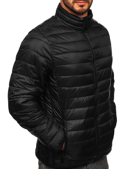 Chaqueta acolchada de entretiempo para hombre negro Bolf 5M703