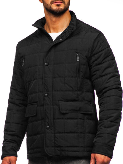 Chaqueta acolchada de entretiempo para hombre negro Bolf 5M709