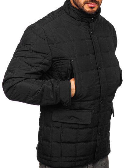 Chaqueta acolchada de entretiempo para hombre negro Bolf 5M709