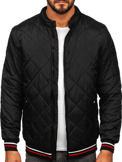 Chaqueta acolchada de entretiempo para hombre negro Bolf 7150