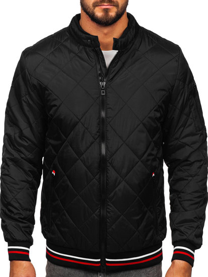 Chaqueta acolchada de entretiempo para hombre negro Bolf 7150