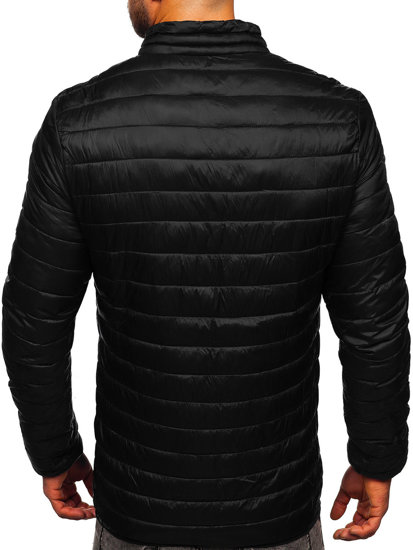 Chaqueta acolchada de entretiempo para hombre negro Bolf LY33