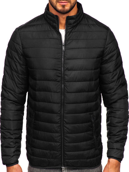 Chaqueta acolchada de entretiempo para hombre negro Bolf R9002