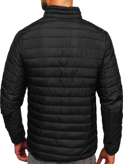 Chaqueta acolchada de entretiempo para hombre negro Bolf R9002