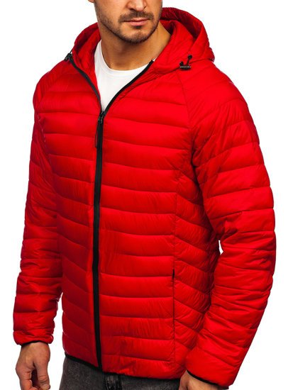 Chaqueta acolchada de entretiempo para hombre rojo Bolf 13021