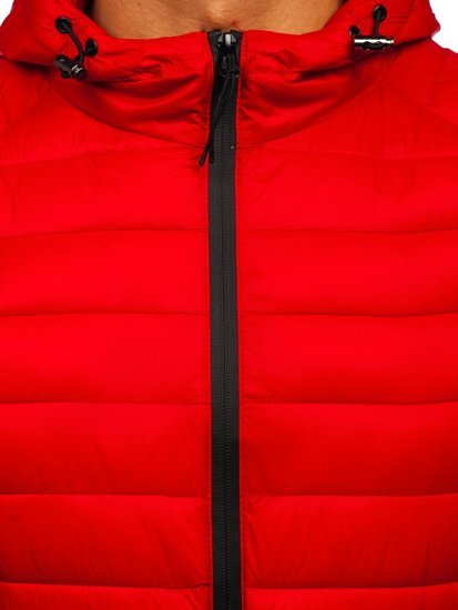 Chaqueta acolchada de entretiempo para hombre rojo Bolf 13021