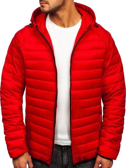 Chaqueta acolchada de entretiempo para hombre rojo Bolf 13021