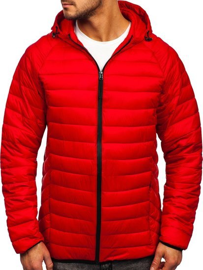 Chaqueta acolchada de entretiempo para hombre rojo Bolf 13021