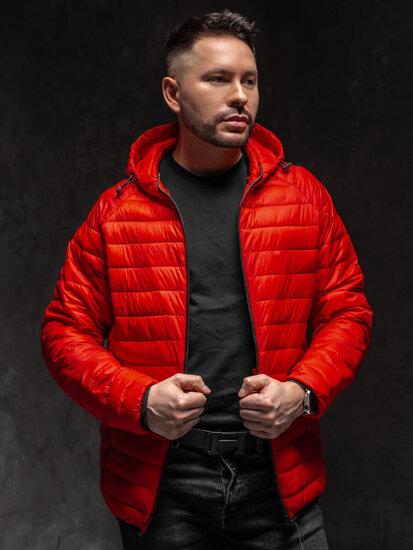 Chaqueta acolchada de entretiempo para hombre rojo Bolf 13021A1