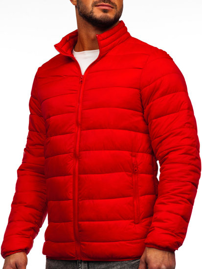 Chaqueta acolchada de entretiempo para hombre rojo Bolf LY33