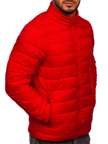 Chaqueta acolchada de entretiempo para hombre rojo Bolf LY33