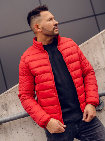 Chaqueta acolchada de entretiempo para hombre rojo Bolf LY33A