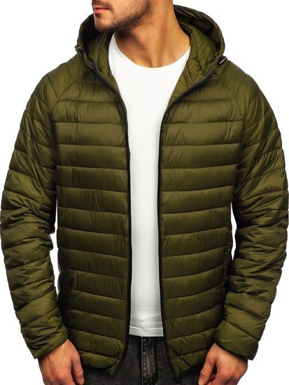 Chaqueta acolchada de entretiempo para hombre verde Bolf 13021