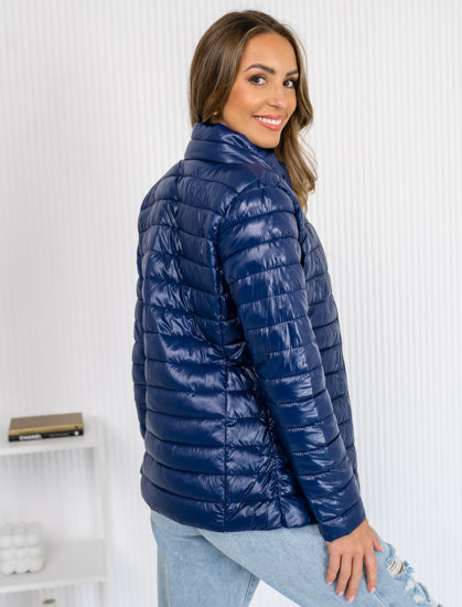 Chaqueta acolchada de entretiempo para mujer azul oscuro Bolf 16M9108