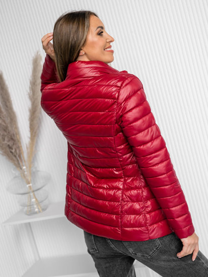 Chaqueta acolchada de entretiempo para mujer burdeos Bolf 16M9108