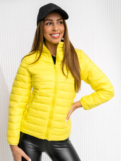 Chaqueta acolchada de entretiempo para mujer color amarillo Bolf 1141