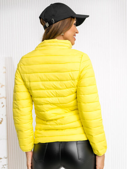 Chaqueta acolchada de entretiempo para mujer color amarillo Bolf 1141