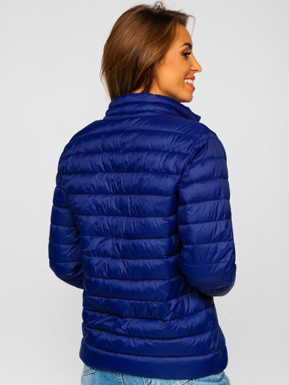 Chaqueta acolchada de entretiempo para mujer color azul oscuro Denley 23037