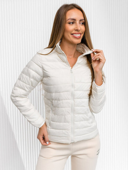 Chaqueta acolchada de entretiempo para mujer color beige Bolf 1141