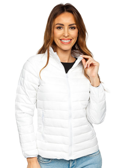 Chaqueta acolchada de entretiempo para mujer color blanco Bolf 1141