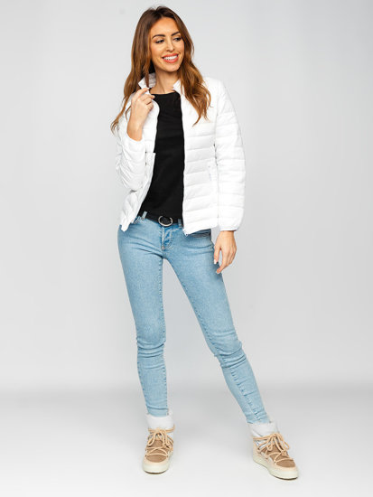 Chaqueta acolchada de entretiempo para mujer color blanco Bolf 1141