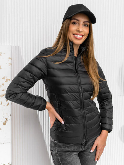 Chaqueta acolchada de entretiempo para mujer color negro Bolf 1141