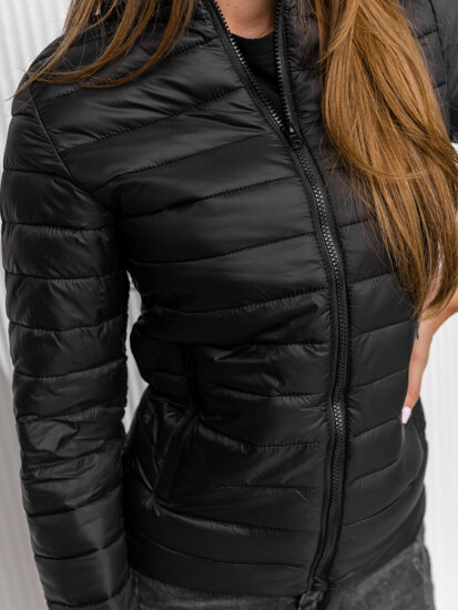 Chaqueta acolchada de entretiempo para mujer color negro Bolf 1141