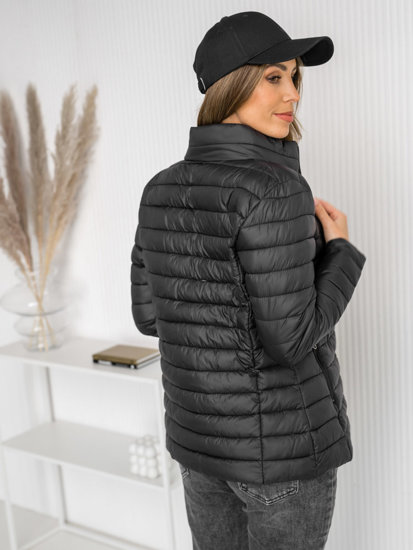 Chaqueta acolchada de entretiempo para mujer negro Bolf 16M9111