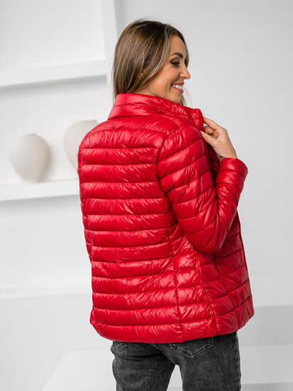 Chaqueta acolchada de entretiempo para mujer rojo Bolf 16M9108