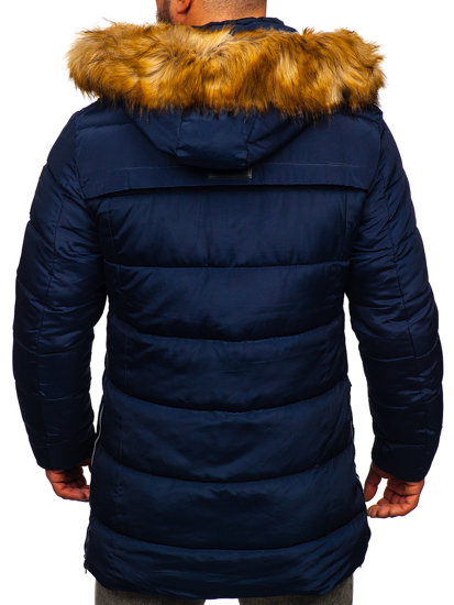 Chaqueta acolchada de invierno para hombre azul oscuro Bolf 5M50