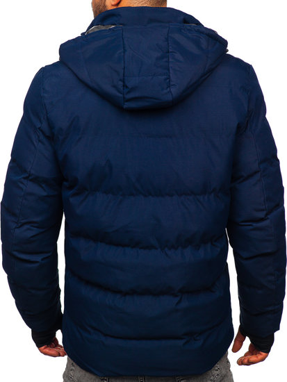 Chaqueta acolchada de invierno para hombre azul oscuro Bolf 5M756