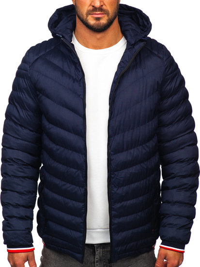 Chaqueta acolchada de invierno para hombre azul oscuro Bolf 5M765