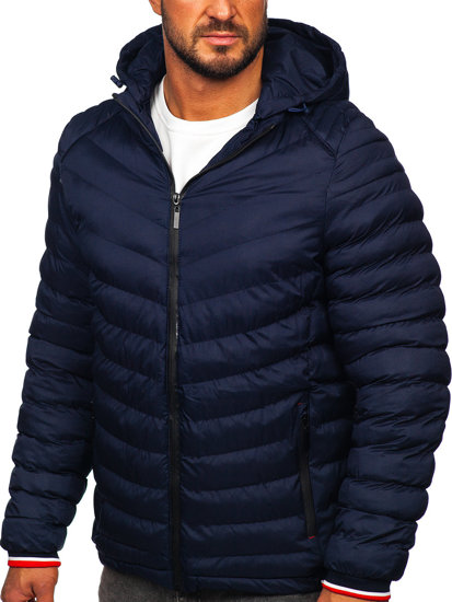 Chaqueta acolchada de invierno para hombre azul oscuro Bolf 5M765