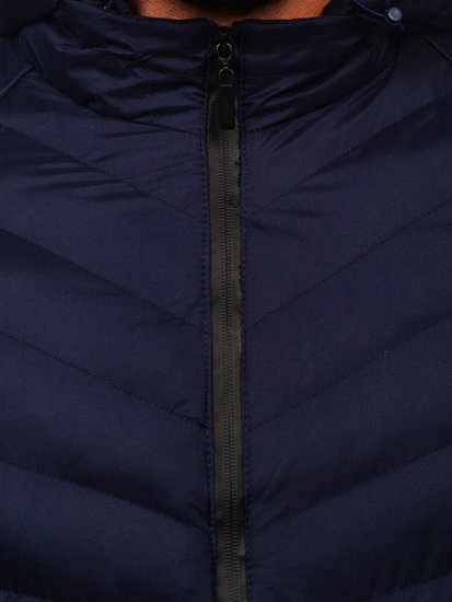 Chaqueta acolchada de invierno para hombre azul oscuro Bolf 5M765