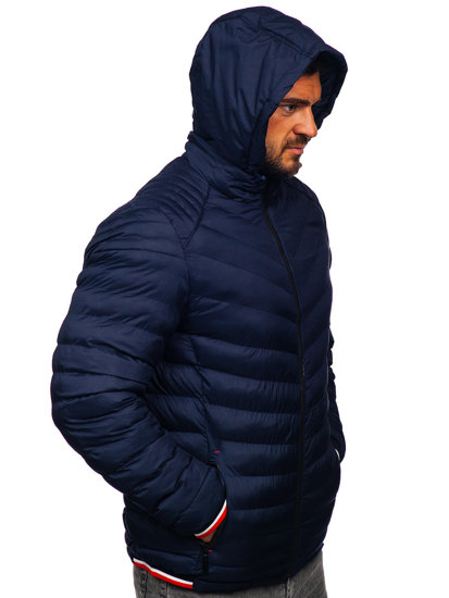 Chaqueta acolchada de invierno para hombre azul oscuro Bolf 5M765