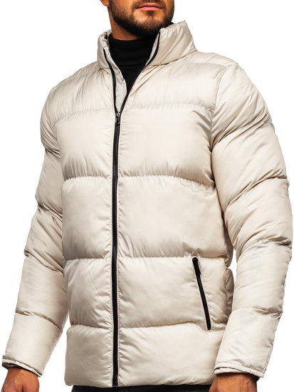 Chaqueta acolchada de invierno para hombre beige Bolf 0025