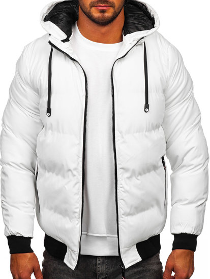 Chaqueta acolchada de invierno para hombre blanco Bolf 5M3125