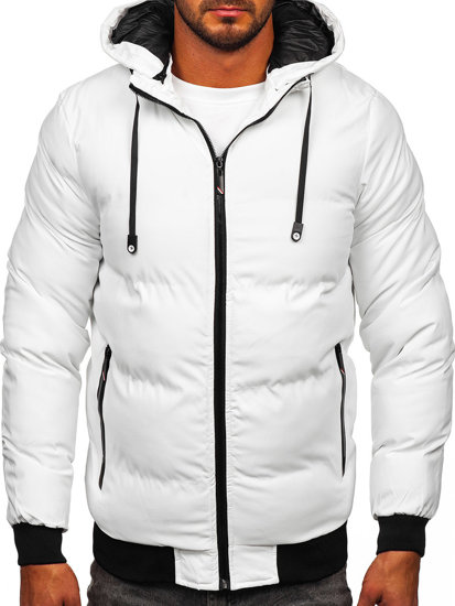 Chaqueta acolchada de invierno para hombre blanco Bolf 5M3125