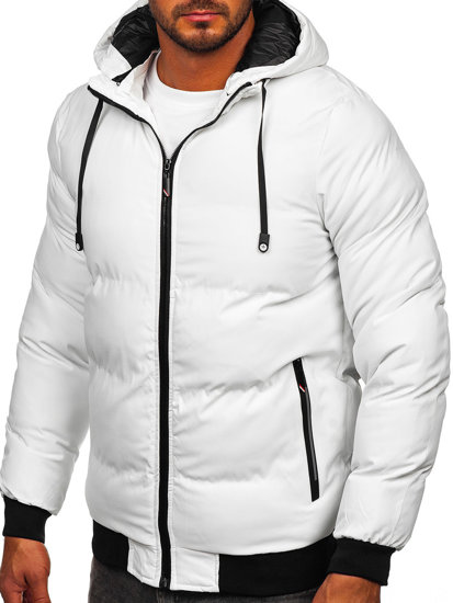 Chaqueta acolchada de invierno para hombre blanco Bolf 5M3125