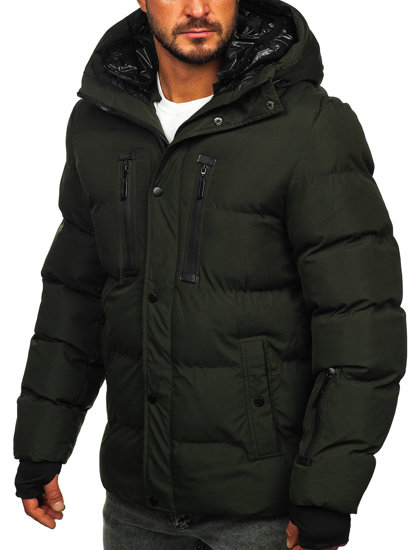 Chaqueta acolchada de invierno para hombre caqui Bolf 5M771