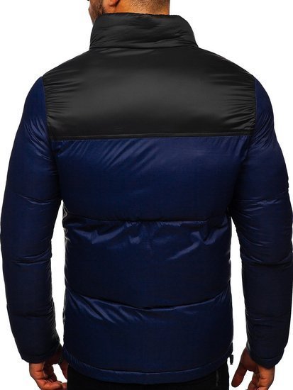 Chaqueta acolchada de invierno para hombre color azul oscuro Bolf 1186