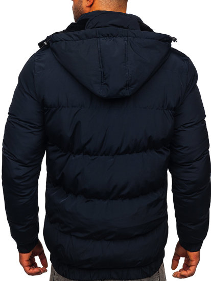 Chaqueta acolchada de invierno para hombre color azul oscuro Bolf 6904