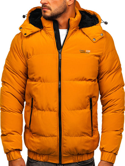 Chaqueta acolchada de invierno para hombre color camel Bolf 6904