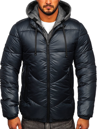 Chaqueta acolchada de invierno para hombre color grafito Bolf B2906