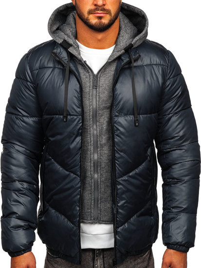 Chaqueta acolchada de invierno para hombre color grafito Bolf B2906