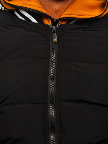 Chaqueta acolchada de invierno para hombre color negro Bolf 6900